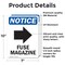 Signmission Fuse Magazine (Right Arrow) Sign With Symbol, 7 in W x Rectangle, Vinyl Decal OS-2PACK-NS-D-710-V-12979 - alternate 5